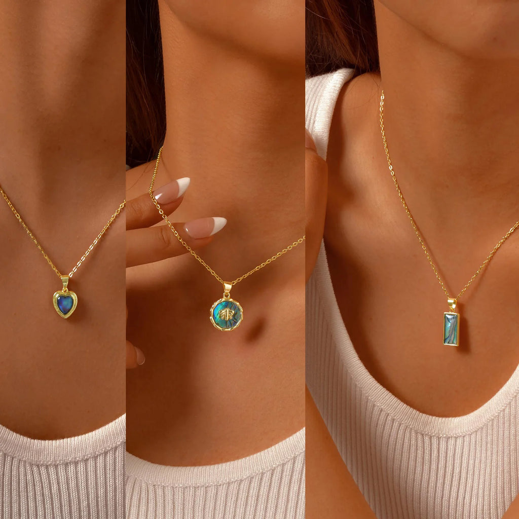 Meaeguet Abalone Shell Pendant Necklace – Waterproof Women Pendant Necklace SPOT
