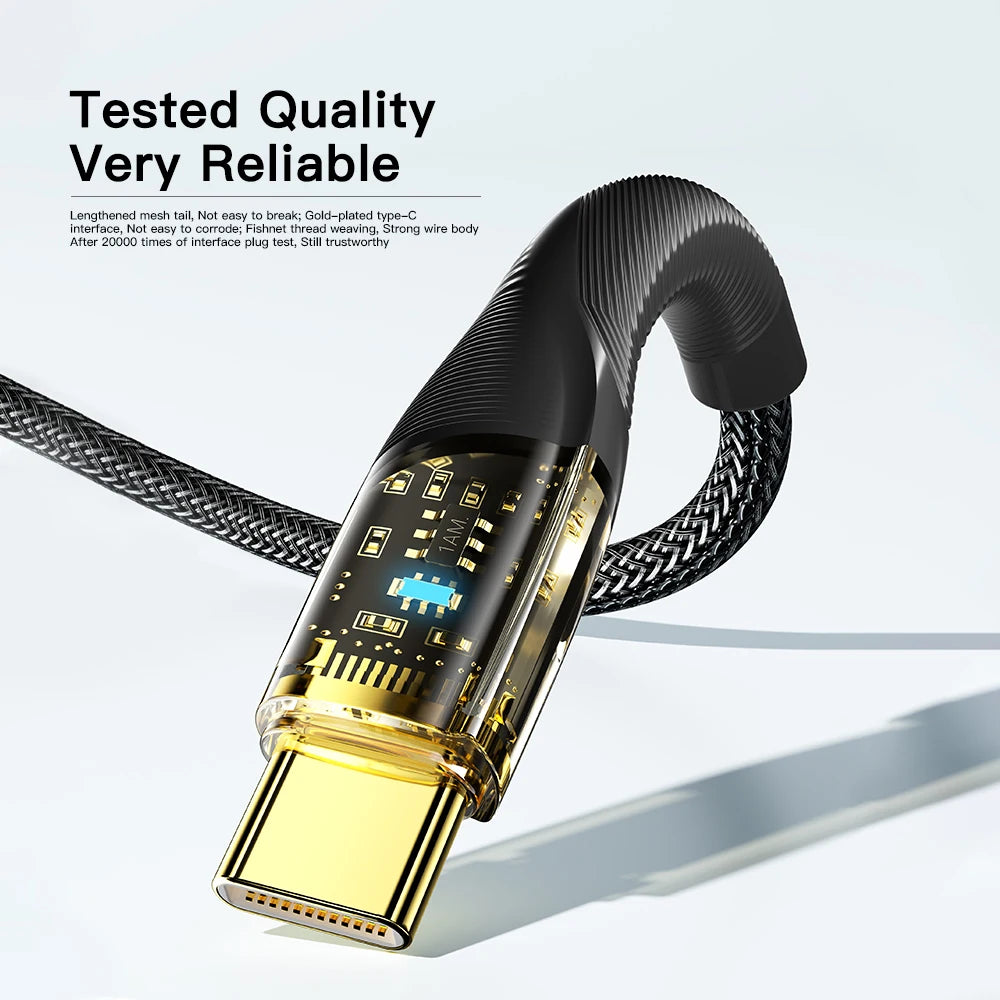 Essager 100W USB-C Cable 5A PD Fast Charging – MacBook iPad USB-C Charging Cable SPOT