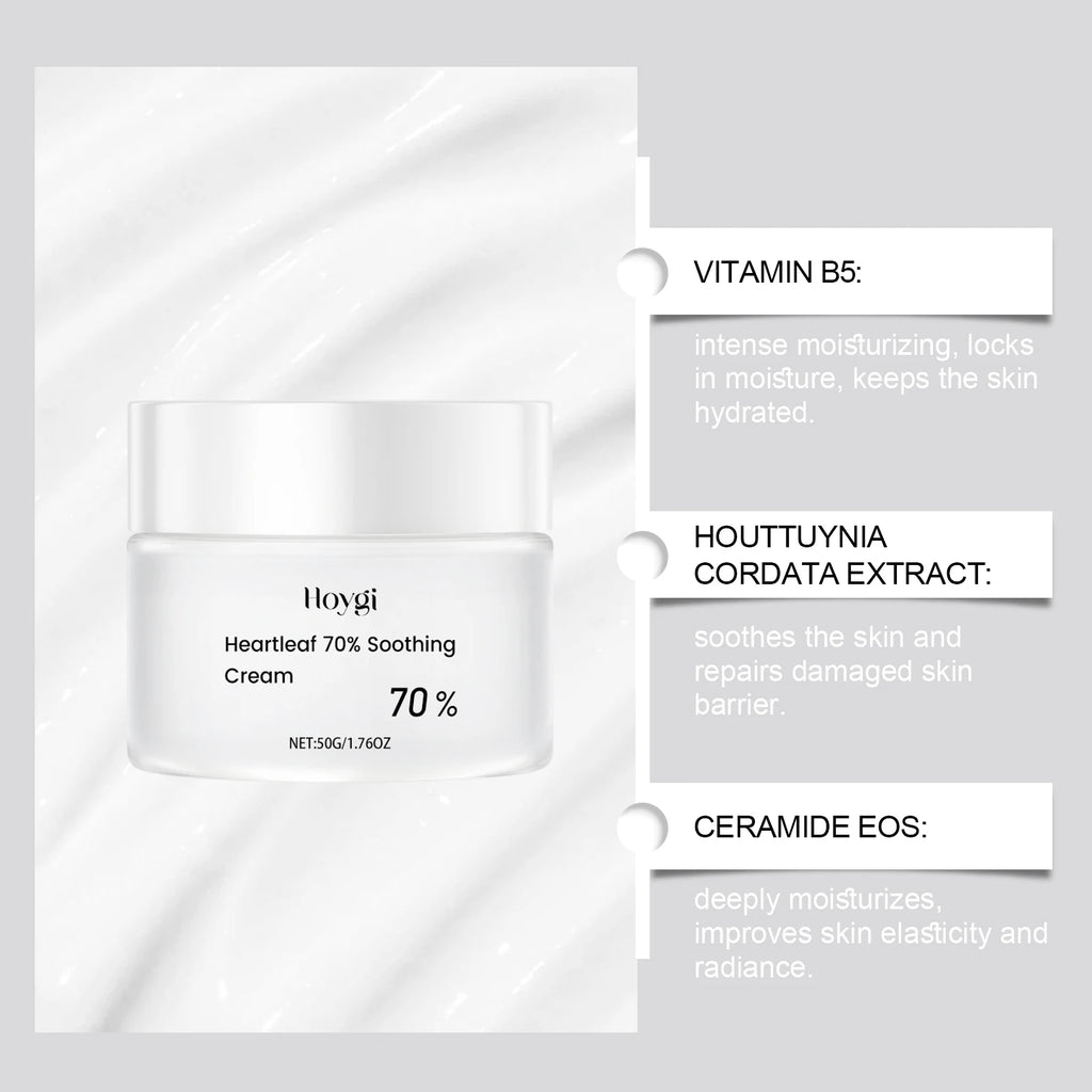 Heartleaf 70% Soothing Cream with Ceramide EOS & Aloe – 50g Facial Soothing Cream SPOT