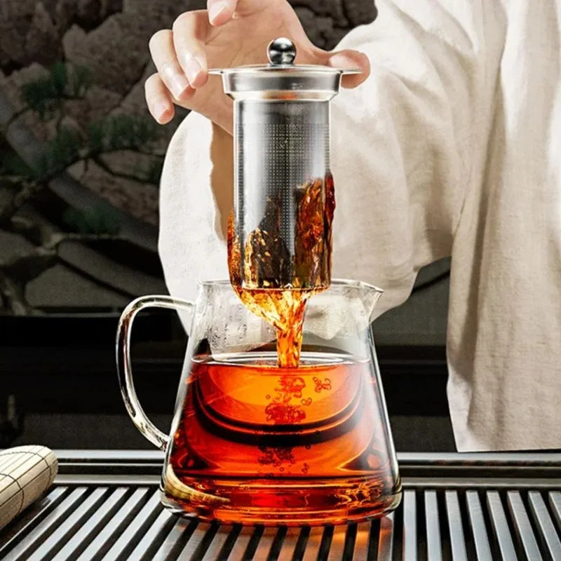 Borosilicate Glass Teapot with Stainless Steel Infuser 1L Glass Teapot SPOT