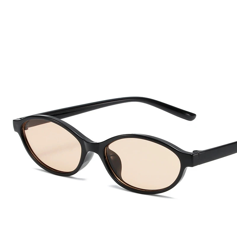 Vintage Oval Ellipse Sunglasses – Unisex Mirror Lens Small Frame Fashion Sunglasses SPOT MULTI 3