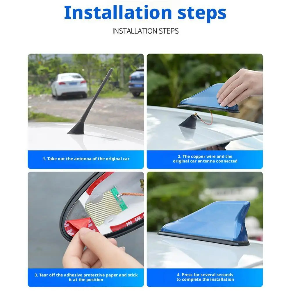 Car Shark Fin Antenna Decorative Cover – Universal Roof Fin Car Antenna Decor SPOT