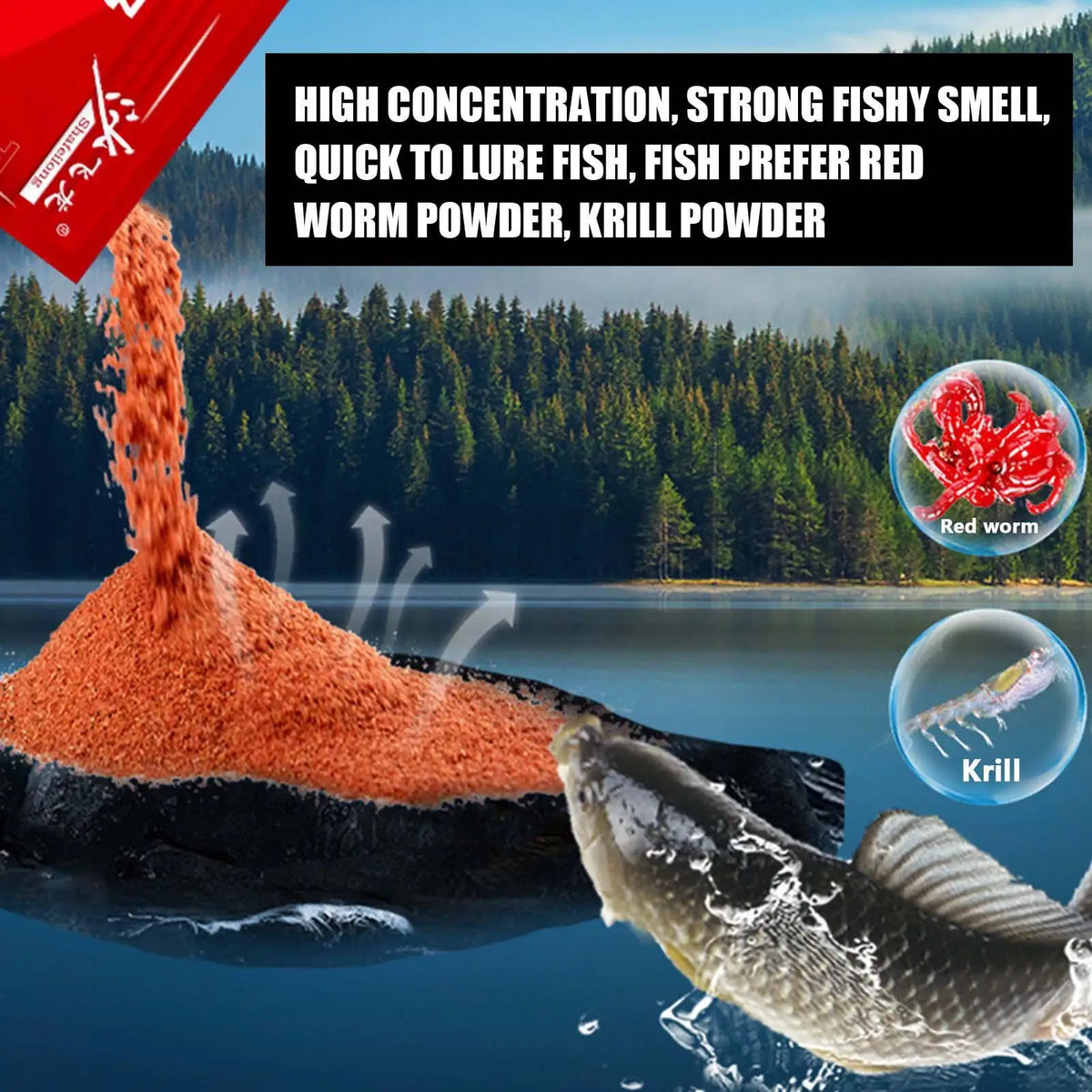 30g Natural Fish Attractant Powder – Concentrated Bait Additive Fish Bait Additive SPOT
