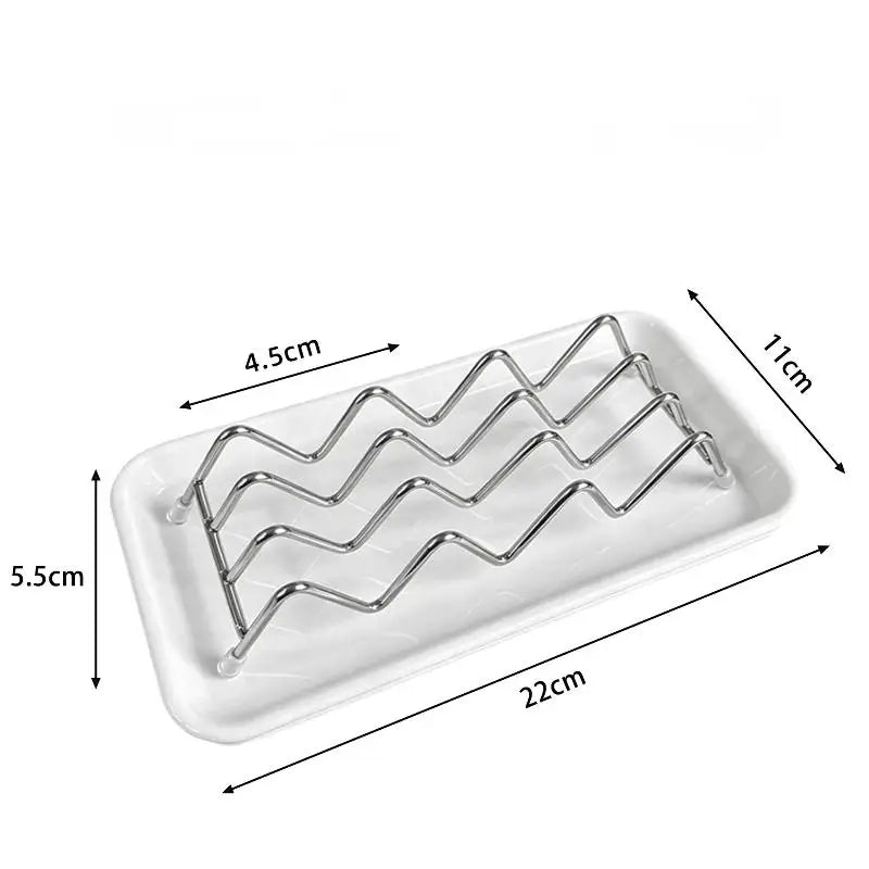 Stainless Steel Soap Rack with Built-In Drain Tray Soap Rack SPOT B