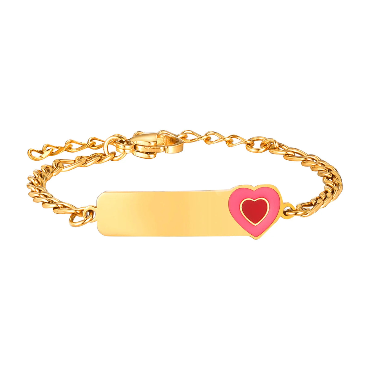 Personalized Baby Name Bar ID Bracelet – Free Engraving Personalized ID Bracelet SPOT BR-1826G-7