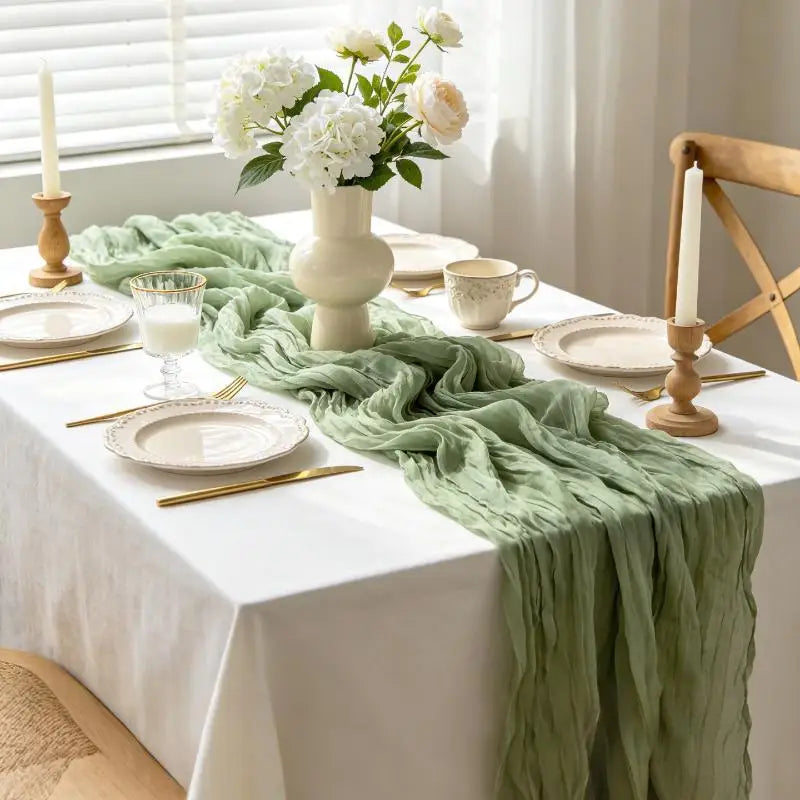 Boho Cheesecloth Table Runner | Wedding & Party Décor 90–400cm Table Runner SPOT
