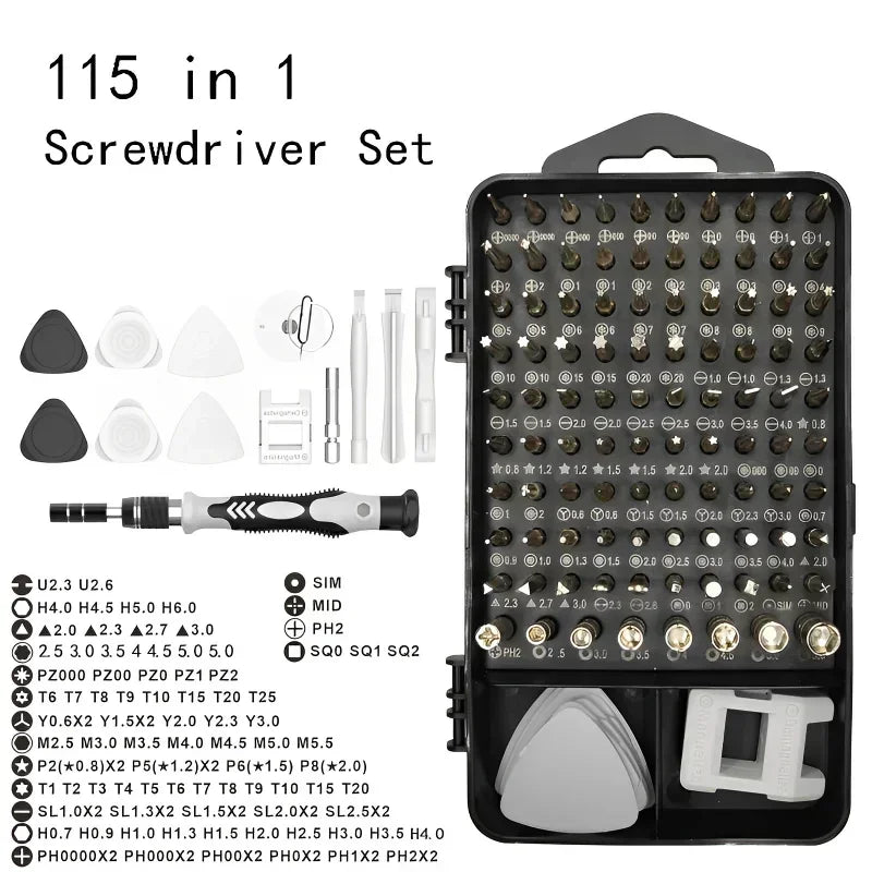115-in-1 Precision Screwdriver Set | Magnetic Bits & Pry Tools Precision Screwdriver Set SPOT