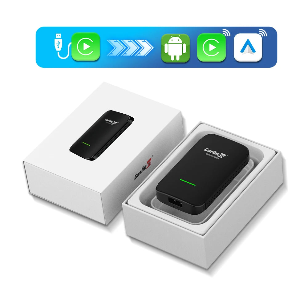 CarlinKit CP2A Pro Wireless CarPlay & Android Auto AI Box Car AI Streaming Box SPOT Android 12 TV Box 10mm