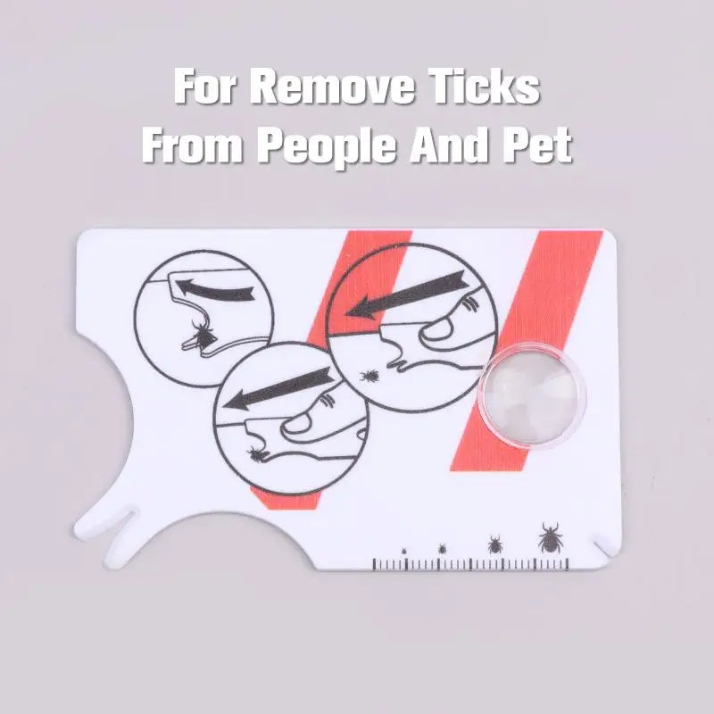 Pocket Tick Remover Card with Built-In Magnifying Glass Tick Remover Tool SPOT
