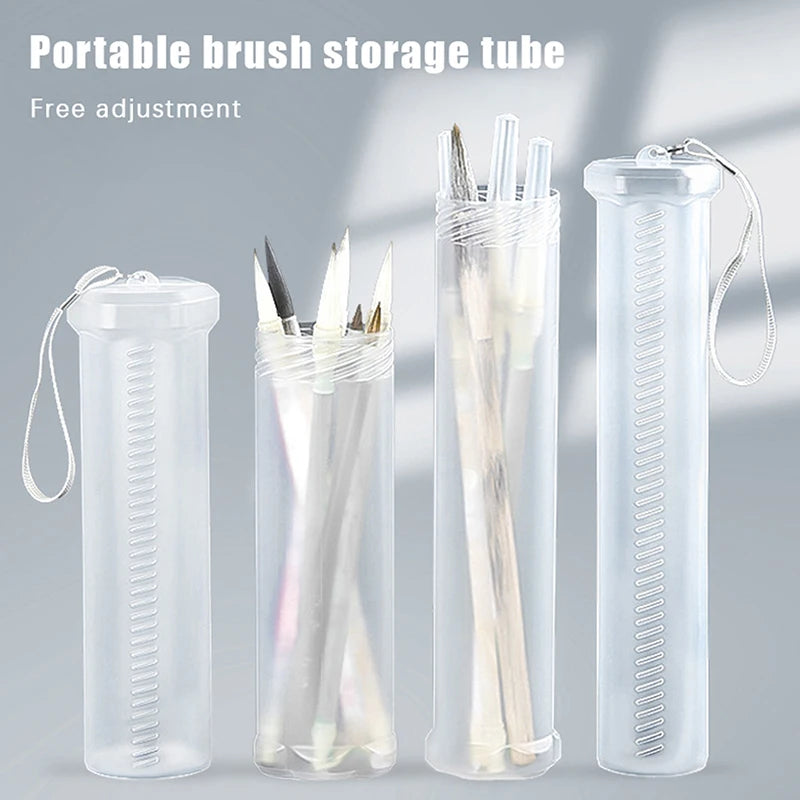 Transparent Telescopic Pen & Brush Holder – Adjustable Organizer Telescopic Pen Holder SPOT