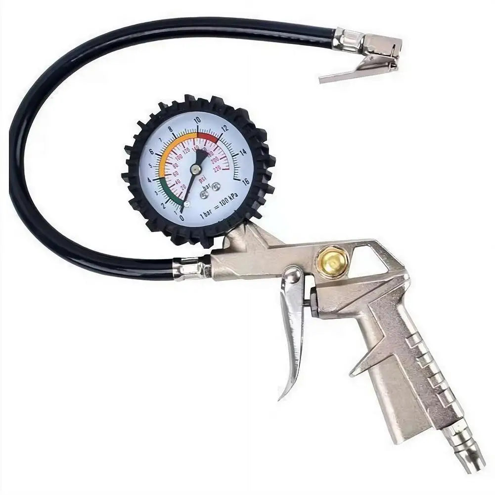 Tire Pressure Gauge 0–220 PSI | Car, Motorcycle & SUV Tire Pressure Gauge SPOT Silver