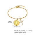 Virgin Mary Saint Benedict Zircon Cross Rosary Bracelet Religious Bracelet SPOT BR-2910G02