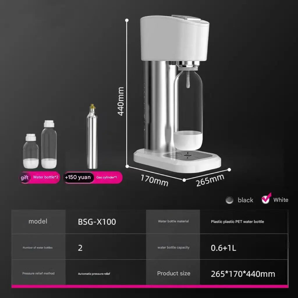 Portable Sparkling Water Maker – Stainless Steel Soda Machine Sparkling Water Maker SPOT