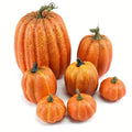 7-Piece Artificial Pumpkin Set – Fall Halloween & Thanksgiving Decor Seasonal Home Decor SPOT 7pcs
