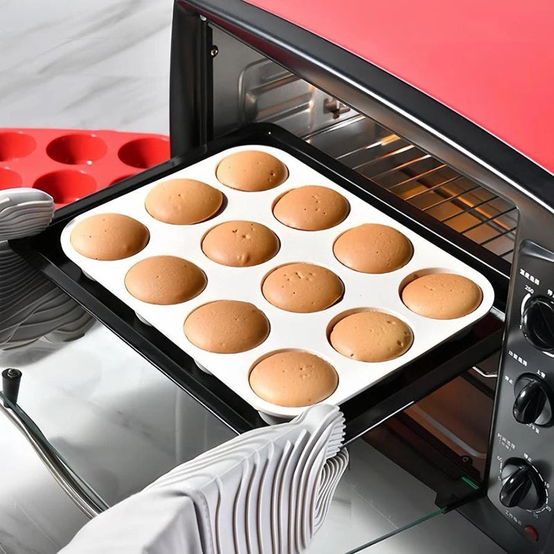 Silicone Baking Mold 12/24 Hole – Cupcake & Muffin Pan Silicone Baking Mold SPOT