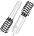 3-in-1 Cordless USB Hot Comb & Hair Straightener Brush Hot Comb Hair Styler SPOT White USB Type-C