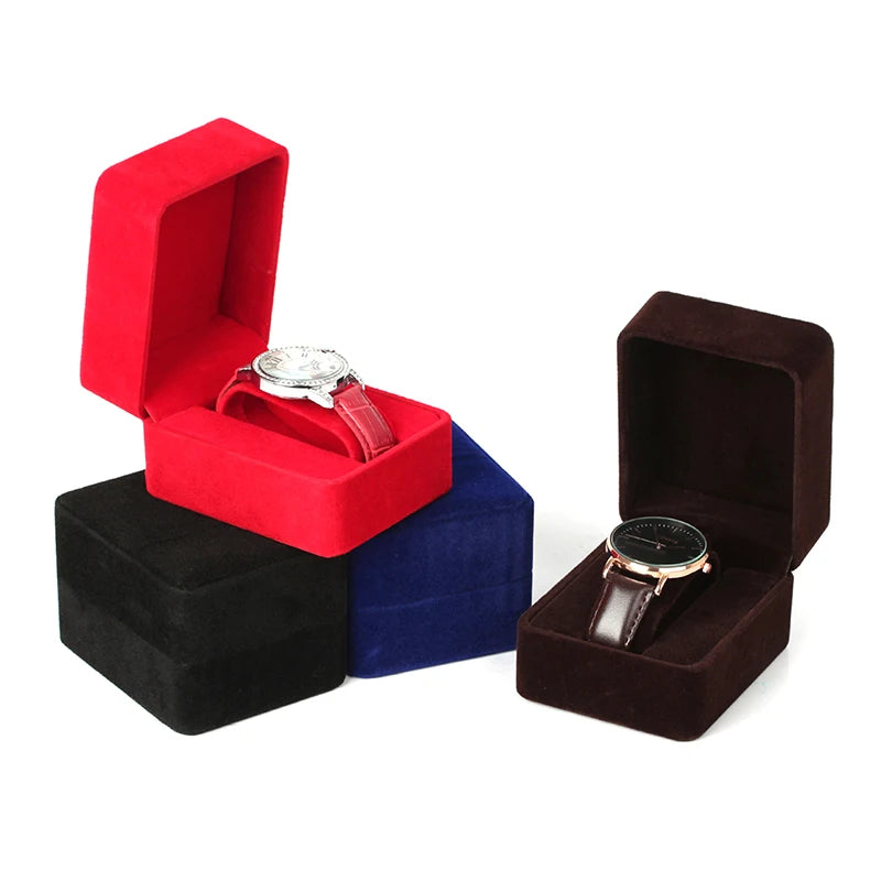 Velvet Watch Box – Flannel Storage Case for Watches & Jewelry Watch Storage Box SPOT