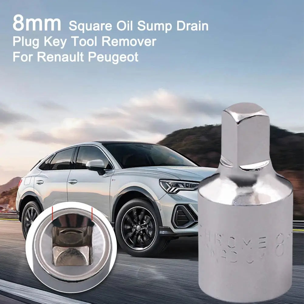 8mm Square Oil Sump Drain Plug Key – 3/8" Drive Alloy Steel Oil Drain Plug Key SPOT
