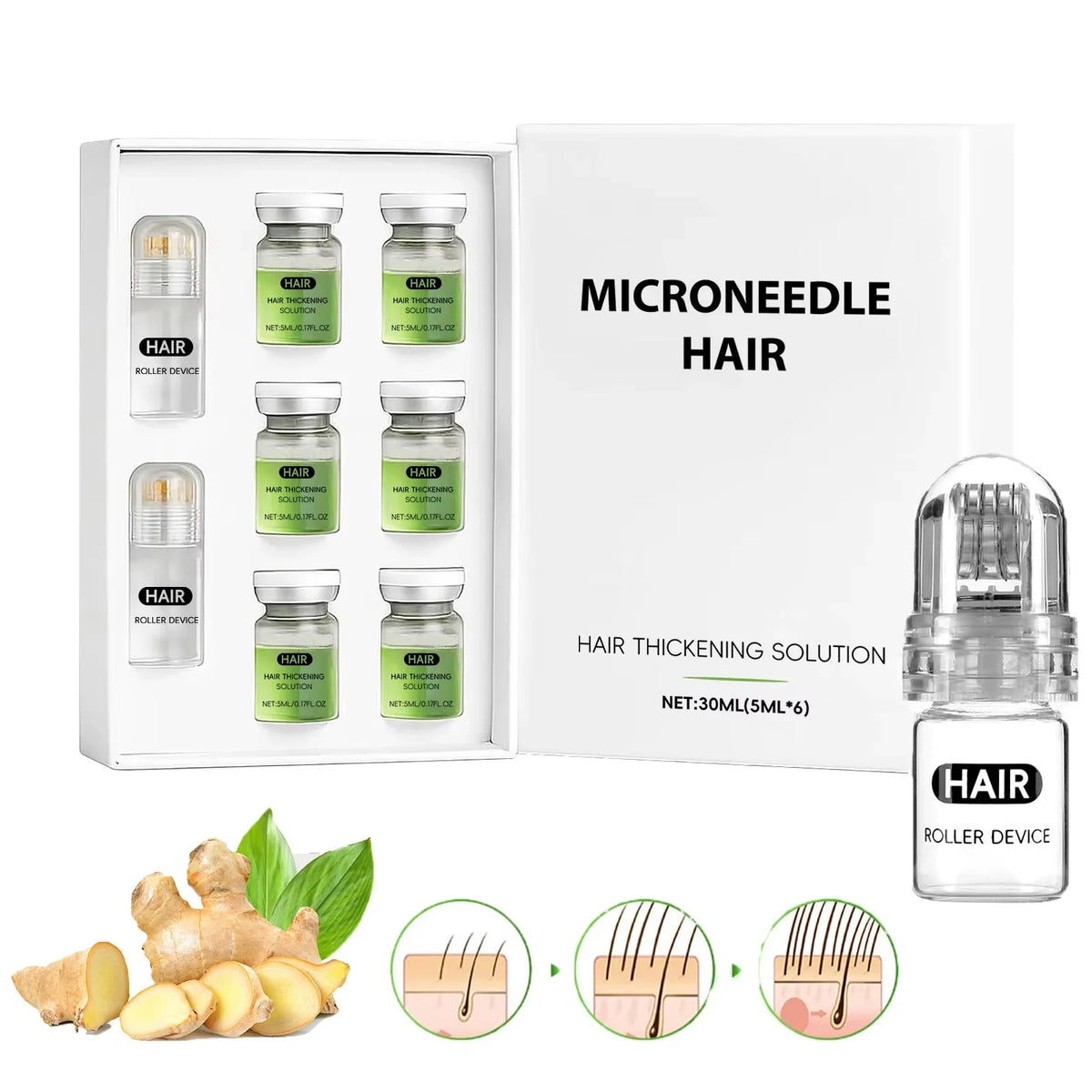 Hoygi Hair Serum Microneedle Roller Set – Scalp Nourishing Kit Hair Serum Roller Set SPOT