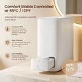 Smart Portable Heated Compressed Towel Dispenser | Auto Expand Towel Warmer Dispenser SPOT White No plug