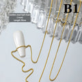 50CM Metal Ball Chain for Nail Art – Gold & Silver 3D Decor Nail Art Chain SPOT B1