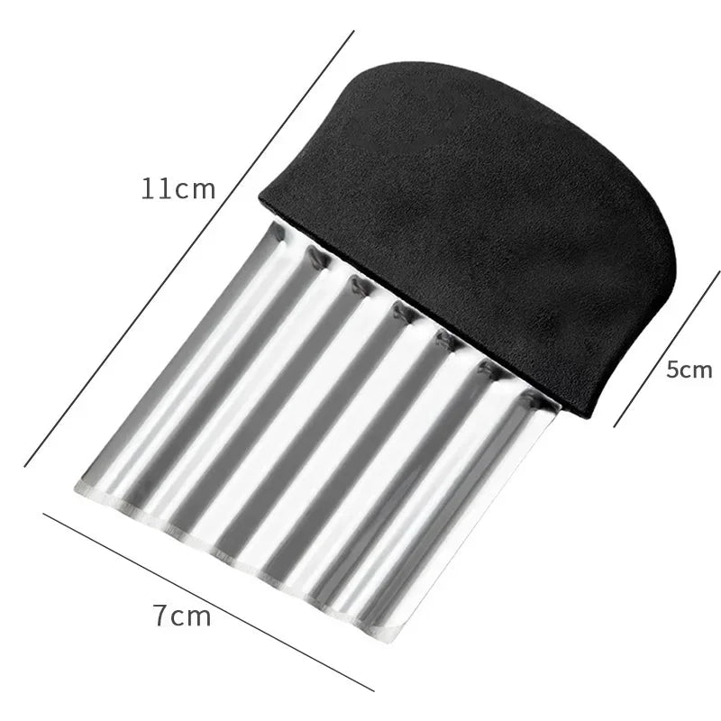Stainless Steel Crinkle Wavy Knife – Chip & Fry Slicer Vegetable Slicer SPOT M