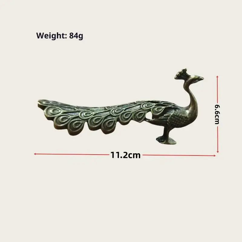 Brass Peacock Ornament – Chinese Handicraft Home Decor Figurine Decorative Figurine SPOT onesize