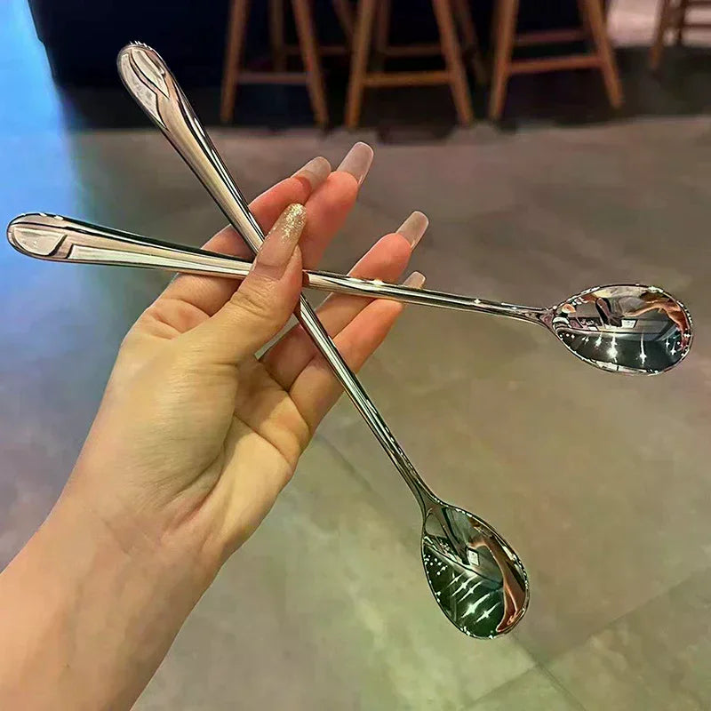 Stainless Steel Long Handle Spoon – Dinner, Dessert & Stirring Kitchen Spoon SPOT