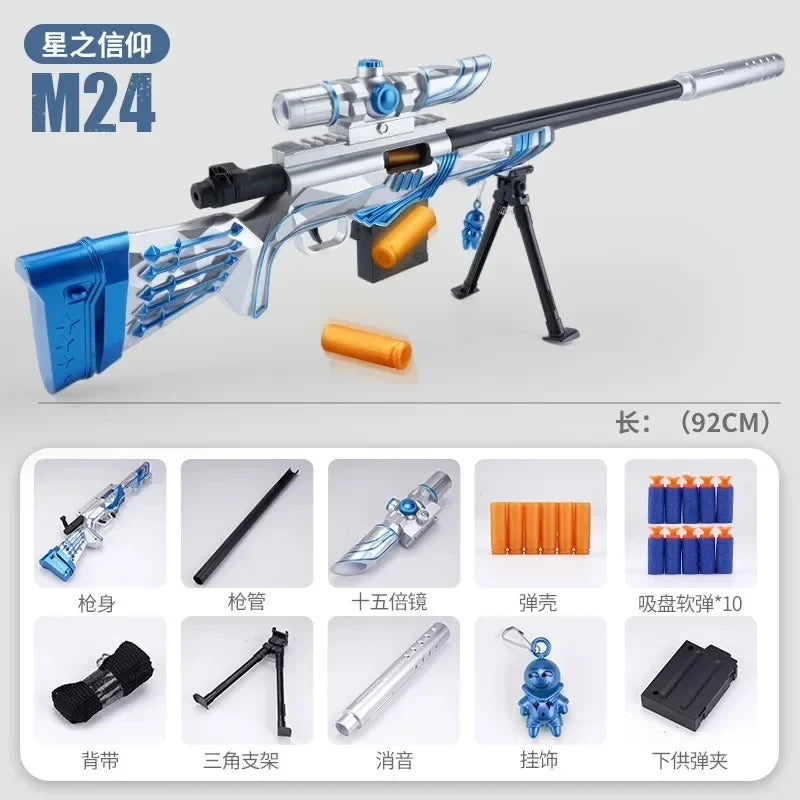 M24 Sniper Rifle Toy Gun – Safe Soft Bullet Blaster for Kids Toy Blaster Gun SPOT