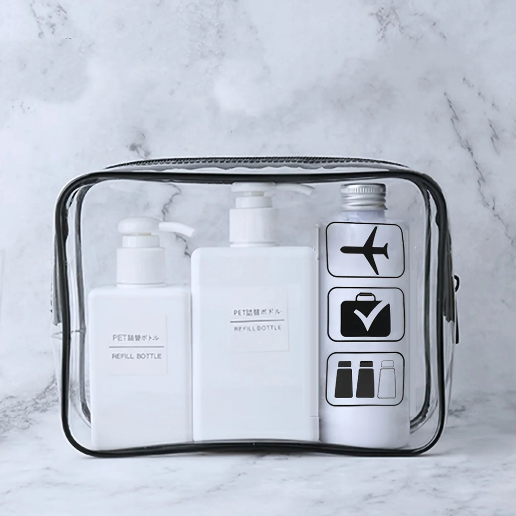 TSA Approved Clear Toiletry Bag – PVC Travel Cosmetic Organizer Clear Toiletry Bag SPOT