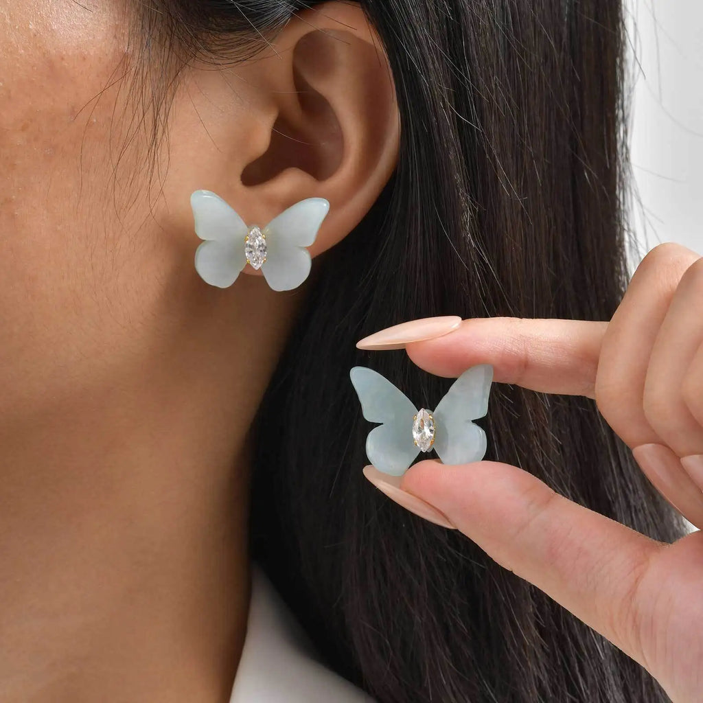 Butterfly Stud Earrings – Hypoallergenic Stainless Steel Stud Earrings SPOT