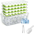 4-Pack Silicone Ice Cube Trays with Lid, Bin & Scoop Ice Cube Tray Set SPOT Default Title