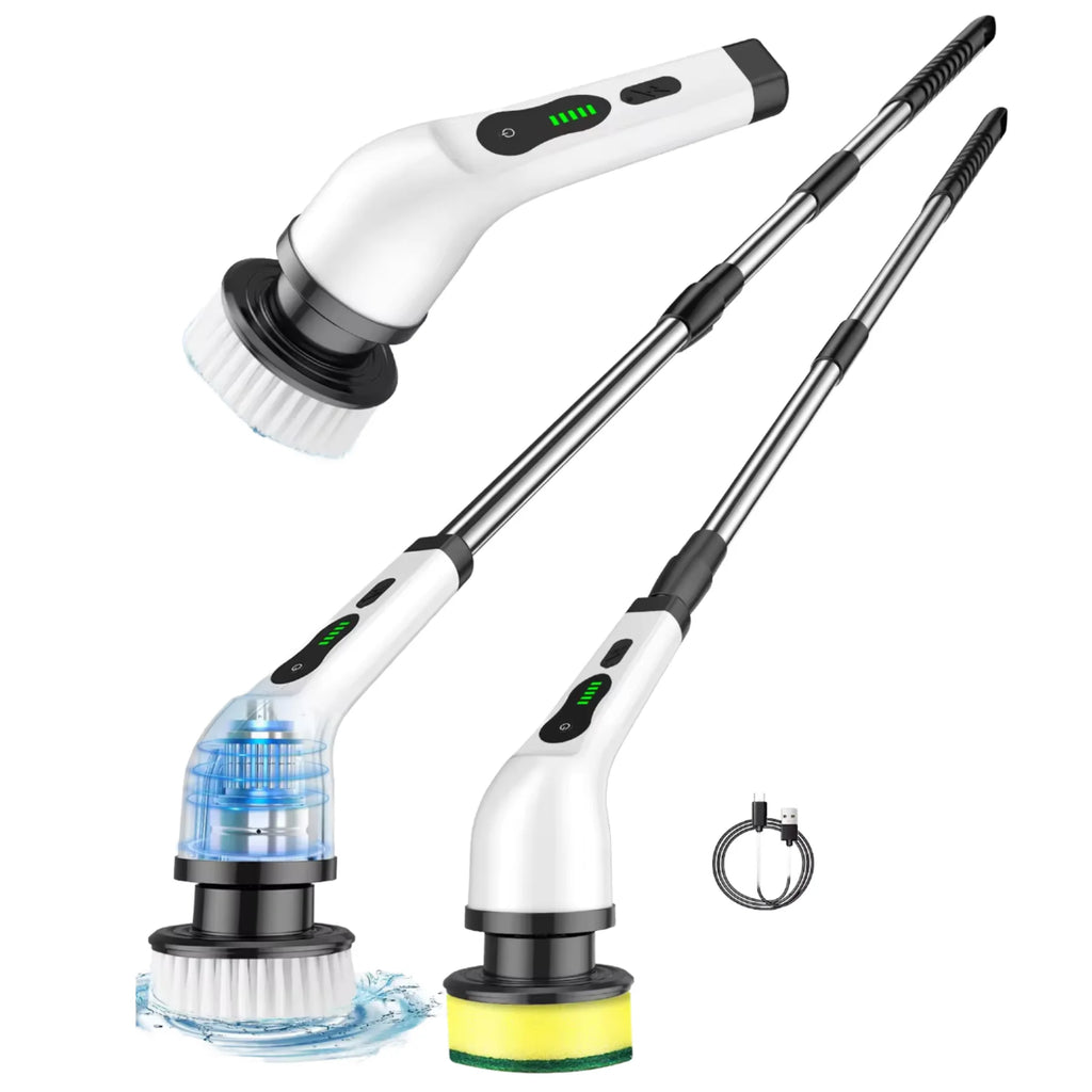 Cordless Electric Spin Scrubber – 9 Brush Heads | Home Cleaning Electric Spin Scrubber SPOT