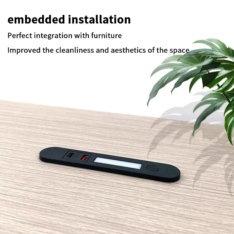 Embedded Night Light Socket with USB & Type-C Charging Ports USB Charging Socket SPOT