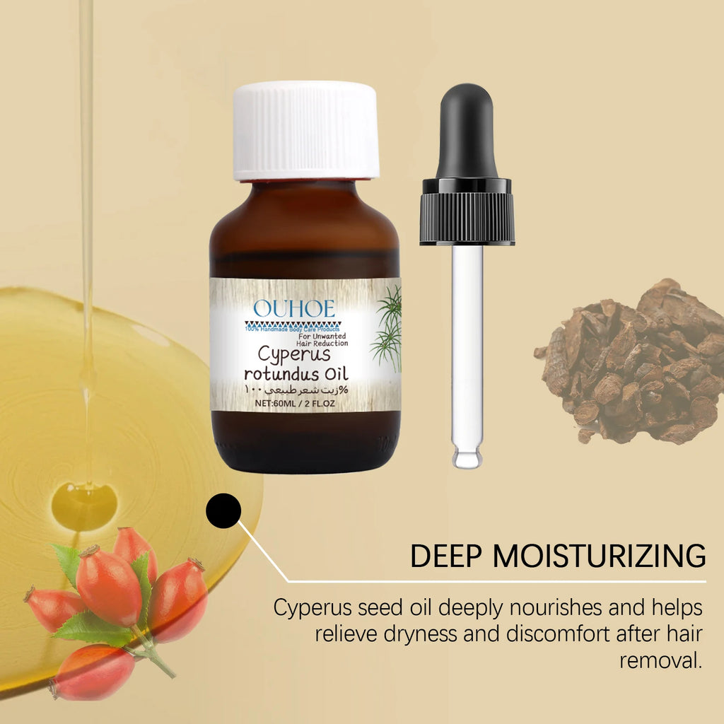 Cyperus Rotundus Hair Inhibitor Oil – Smooth Skin Serum 60ml Hair Inhibitor Serum SPOT