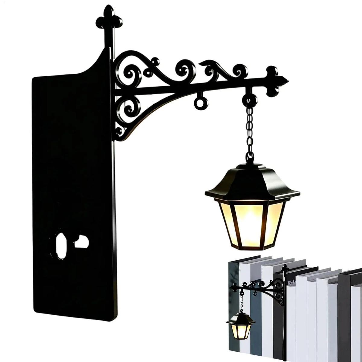 Vintage Cordless LED Bookshelf Lantern – Warm Ambient Lamp Decorative Lantern Lamp SPOT