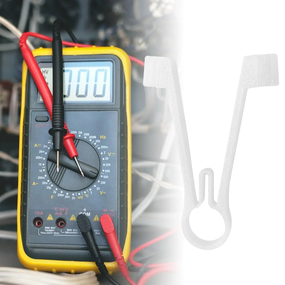 Multimeter Probe Holder – Ergonomic ABS Test Lead Clamp Tool Probe Holder Tool SPOT