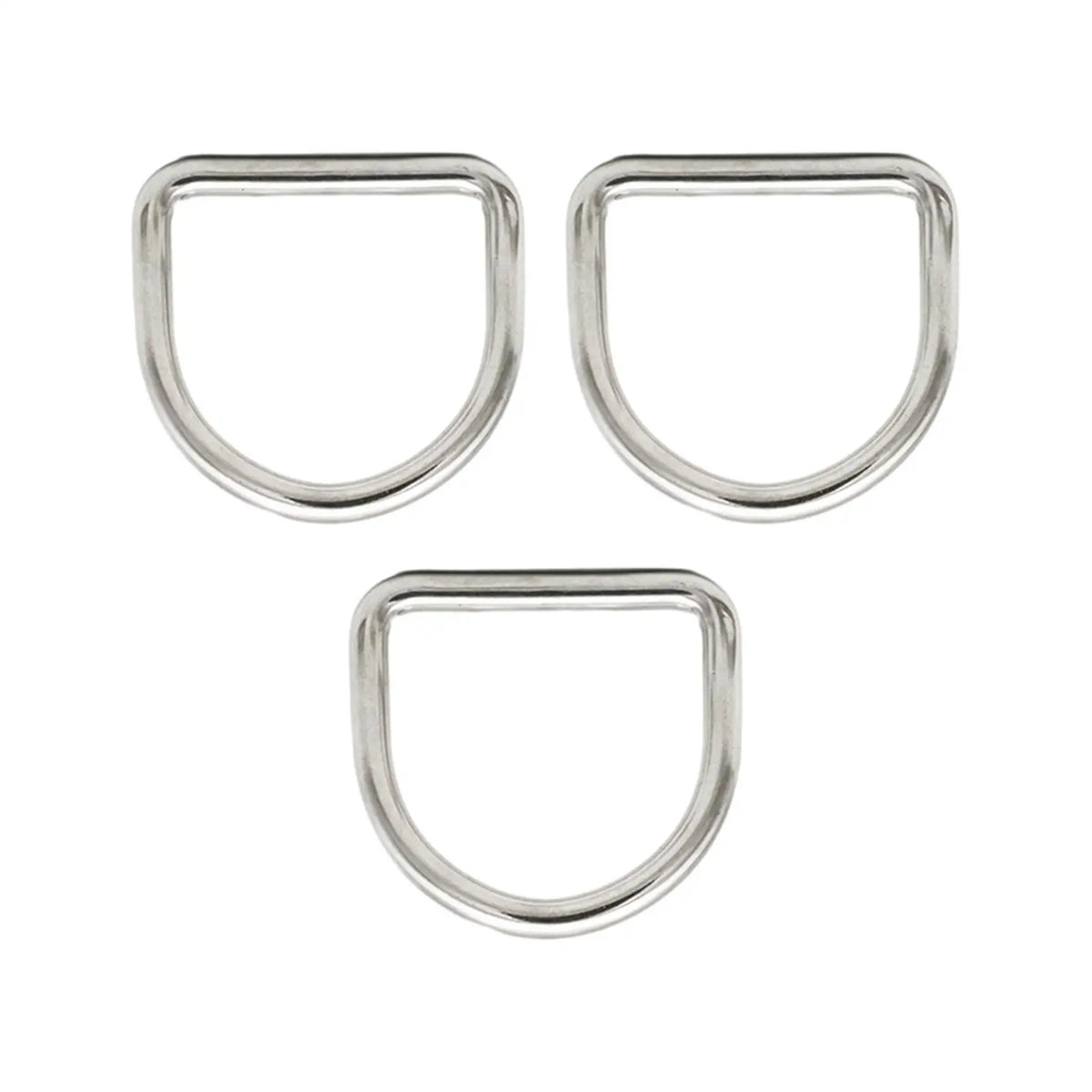 Stainless Steel Horseshoe D-Rings for DIY Bags & Keychains 3-Pack Metal Craft Hardware SPOT 25cmx2cm