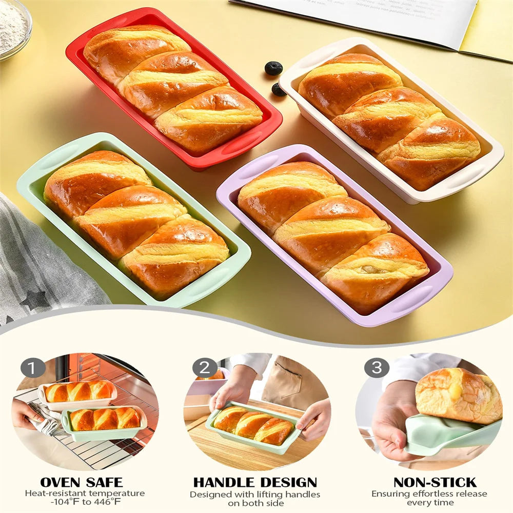 Silicone Mini Loaf Pan – Non-Stick Small Bread Baking Pan Set Silicone Loaf Pan SPOT