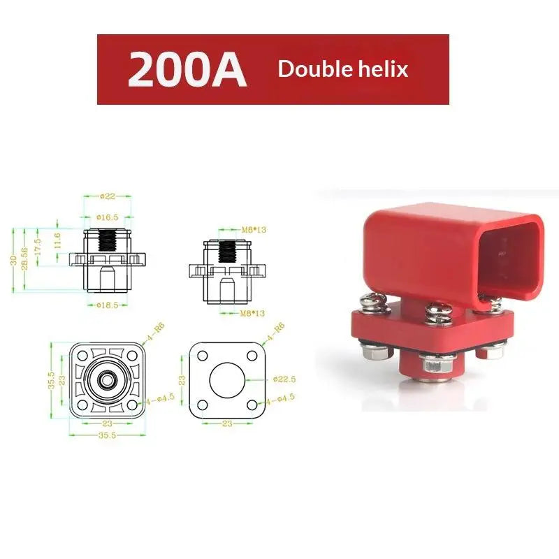 All-Copper Battery Terminal Post 100/120/200/300A – Crimp Connector Battery Terminal Connector SPOT A13