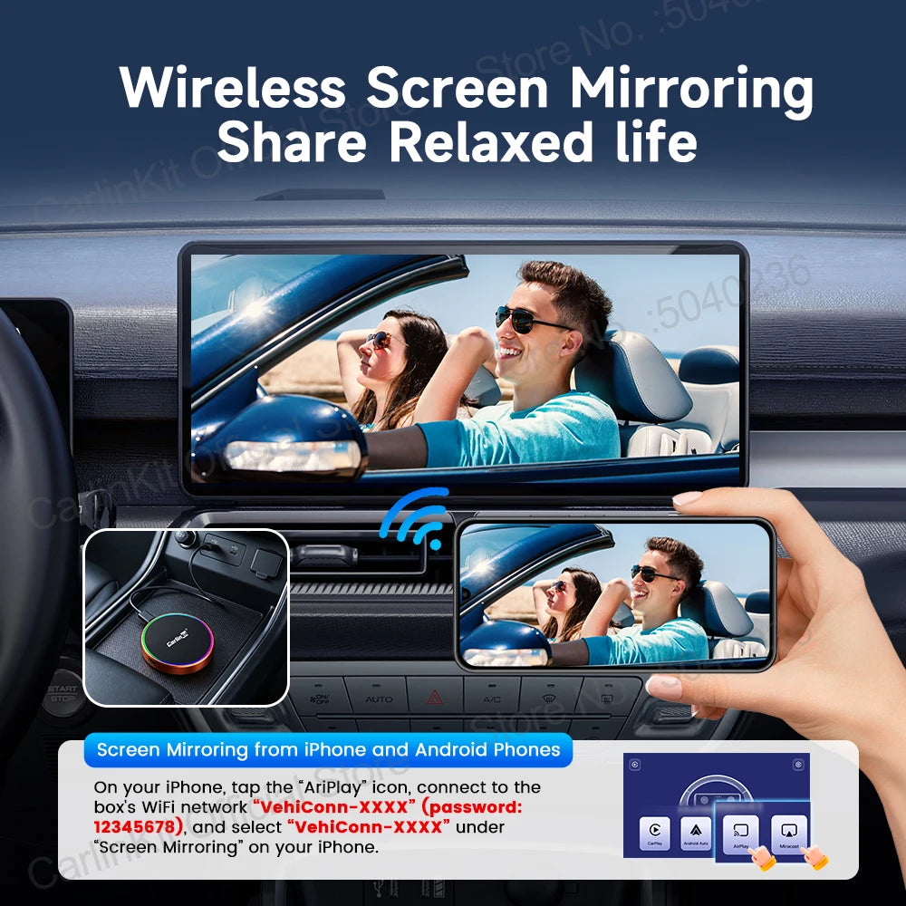 CarlinKit Wireless CarPlay & Android Auto Adapter – 4-in-1 Wireless CarPlay Adapter SPOT