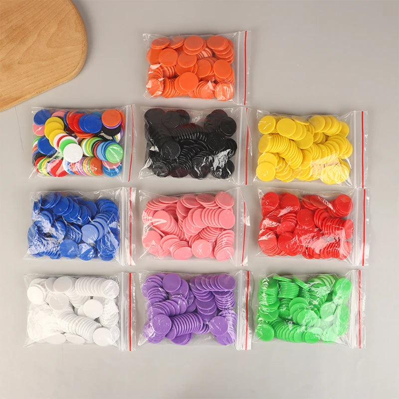 100-Pack Montessori Counting Chips – Math Tokens & Bingo Markers Math Counting Chips SPOT