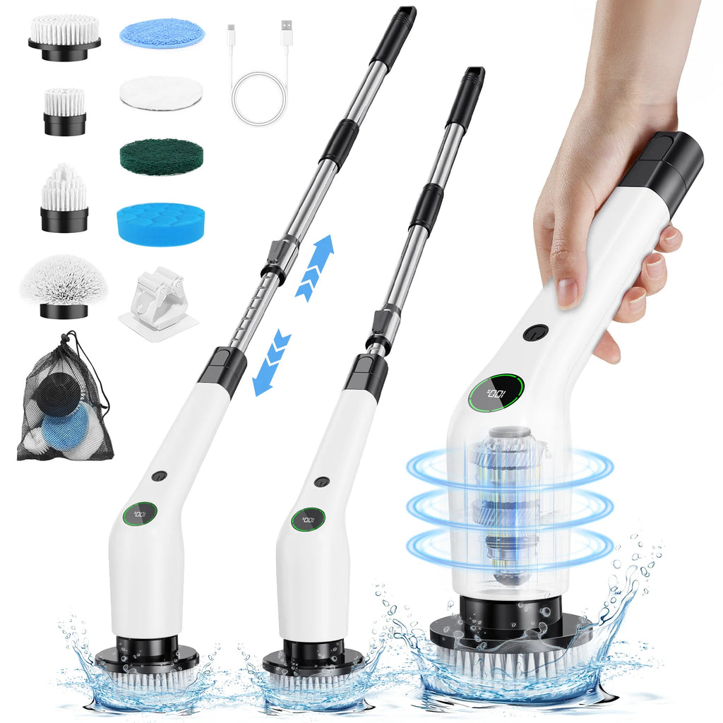 Electric Spin Scrubber – Cordless Rechargeable Bathroom Cleaner Electric Spin Scrubber SPOT Black CN