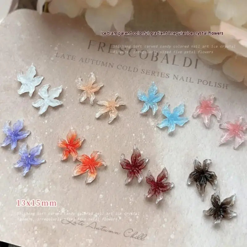30-Pack 3D Lily Flower Nail Charms – Resin DIY Manicure Art Nail Art Charms SPOT