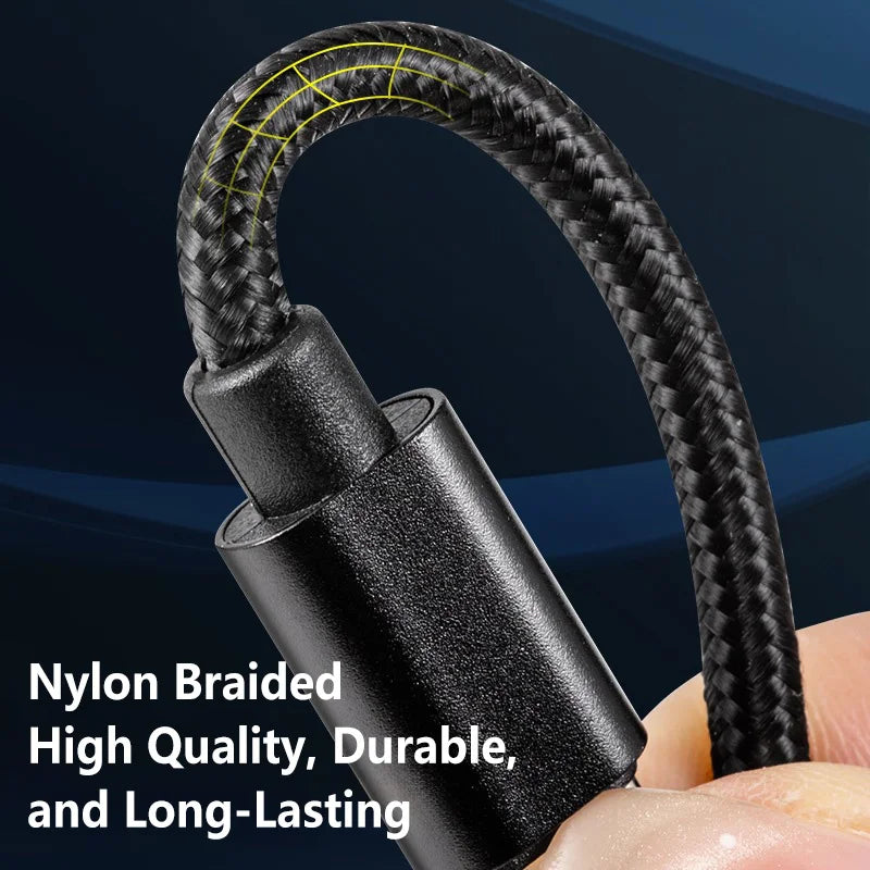 60W 5A USB-C Fast Charging Cable – Nylon Braided 1m/2m/3m USB-C Charging Cable SPOT