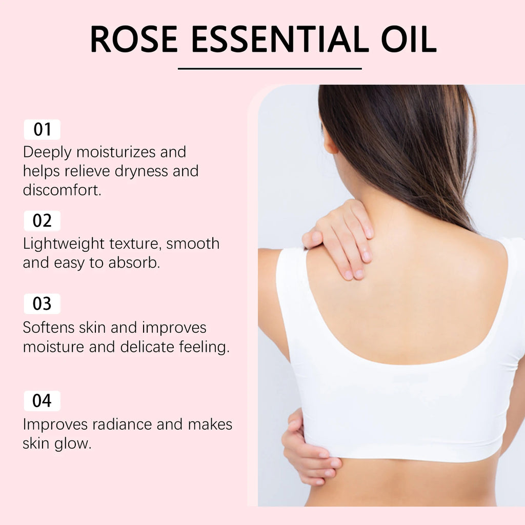 OceAura Rose Essential Oil – Nourishing Face & Body Massage Oil Body & Face Oil SPOT