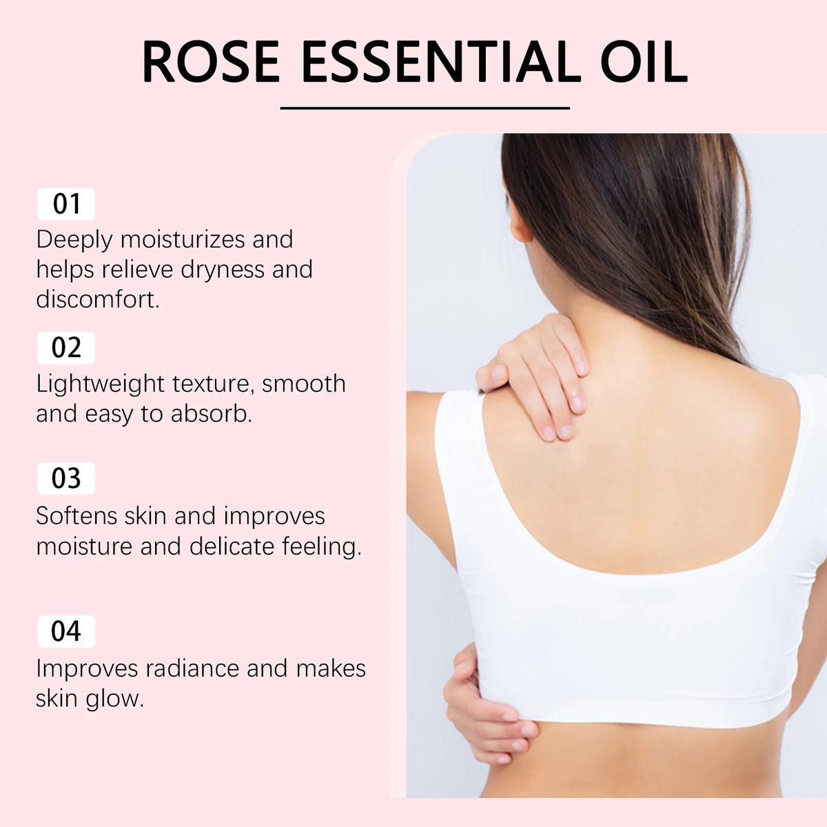 OceAura Rose Essential Oil – Nourishing Face & Body Massage Oil Body & Face Oil SPOT