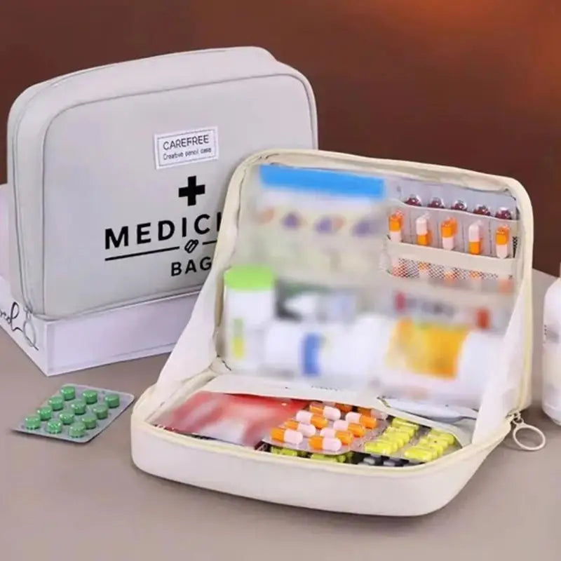 Portable Canvas Medicine Organizer Bag | Travel First Aid Kit Medicine Organizer Bag SPOT