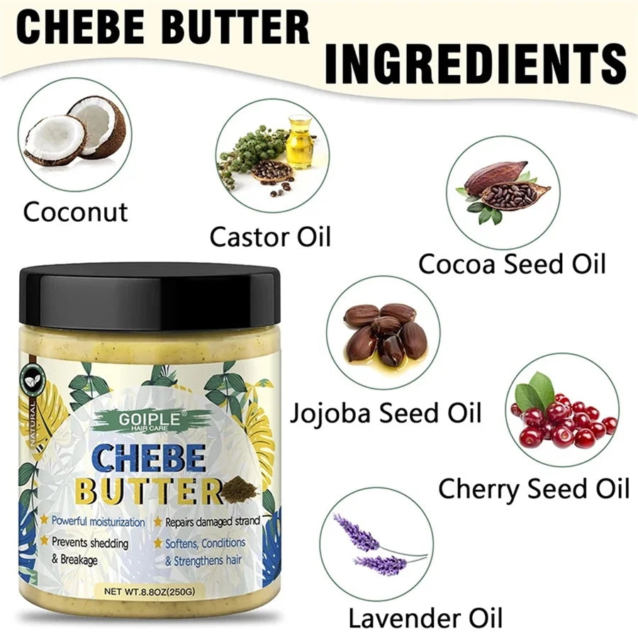 Goiple Chebe Hair Care Set – Butter, Oil & Powder 3-Piece Hair Treatment Set SPOT