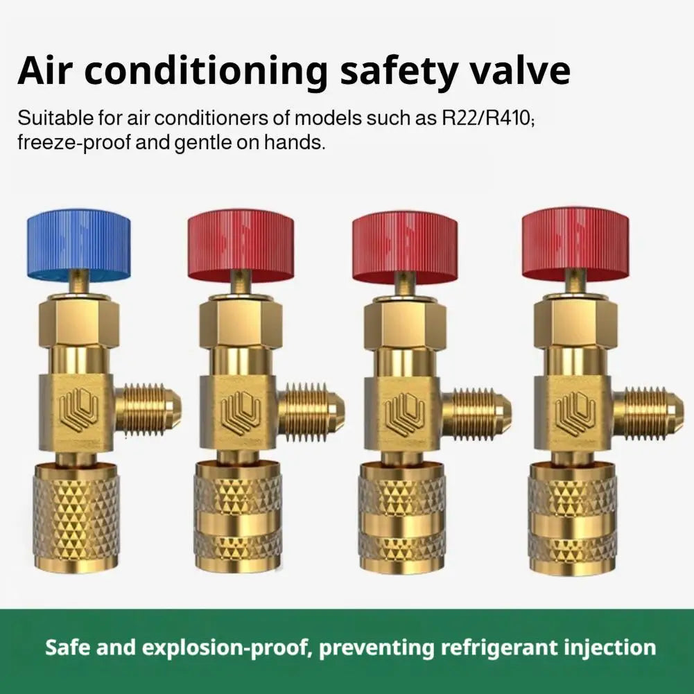 R410A R22 Brass Safety Valve Adapter for HVAC AC Systems HVAC Valve Adapter SPOT